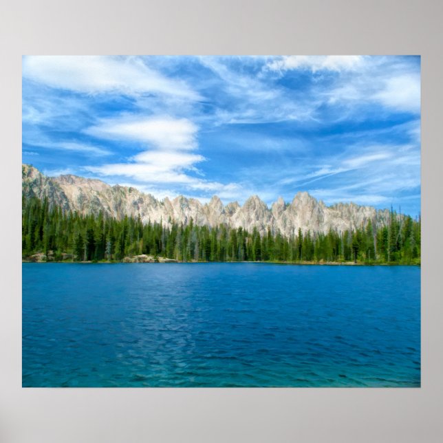 Alpine Lake and the Sawtooths Poster (Front)
