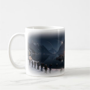 Alpine Lake Firelight Reflection Drama Mug