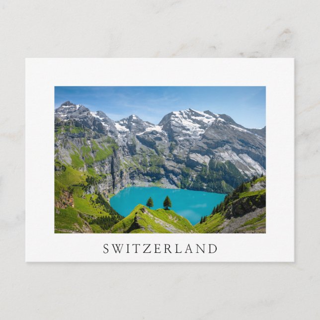 Alpine lake Oeschinensee in Switzerland Postcard (Front)