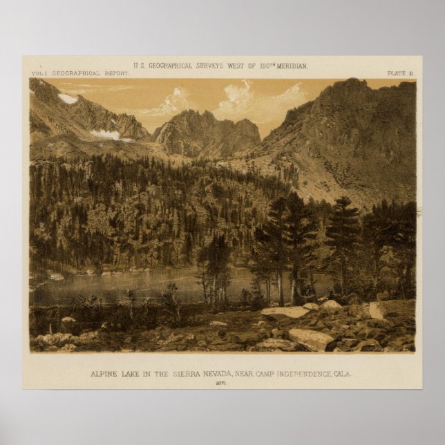 Alpine Lake, Sierra Nevada Poster (Front)