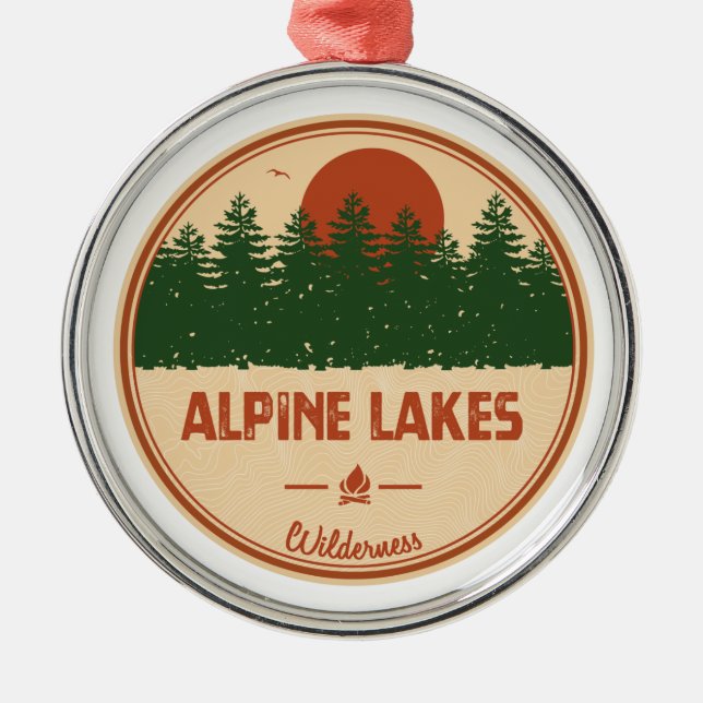 Alpine Lakes Wilderness Metal Ornament (Front)