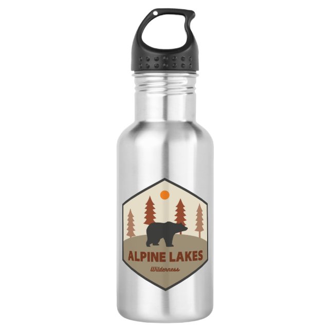 Alpine Lakes Wilderness Washington Bear 532 Ml Water Bottle (Front)