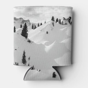 Alpine Landscape: Snowy Fir Trees Mountains Can Cooler