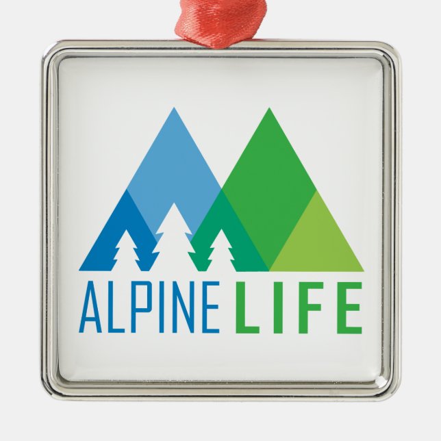 Alpine Life Metal Ornament (Front)