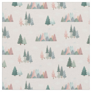Alpine Lullaby on Pale Pink Fabric