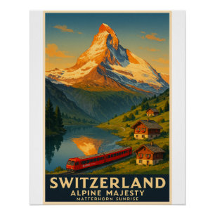 Alpine Majesty – Matterhorn Sunrise Poster
