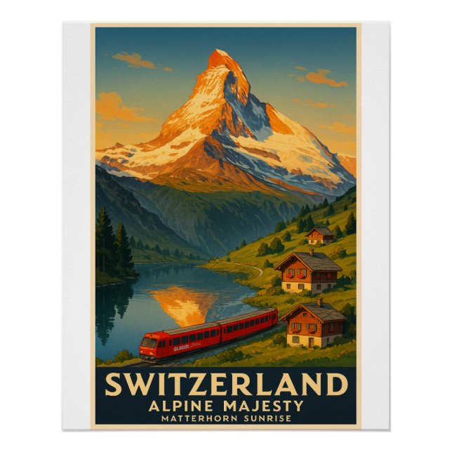 Alpine Majesty – Matterhorn Sunrise Poster (Front)