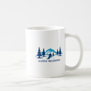 Alpine meadows california ski resort skiing skier coffee mug