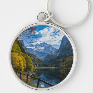 Alpine Mountain Lake Gosauseen Lake Austria Key Ring