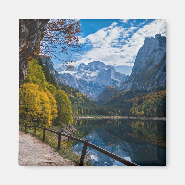 Alpine Mountain Lake Gosauseen Lake Austria  Magnet (Front)