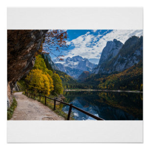  Alpine Mountain Lake Gosauseen Lake Austria   Poster
