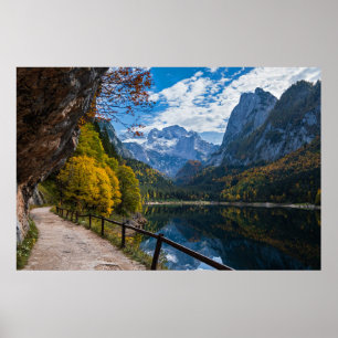 Alpine Mountain Lake Gosauseen Lake Austria Poster