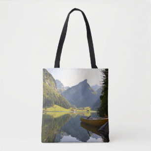 Alpine Mountain Lake in Switzerland Tote Bag