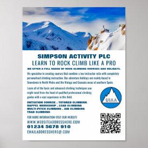 Alpine Mountaineering, Hiking and Climbing Advert Poster