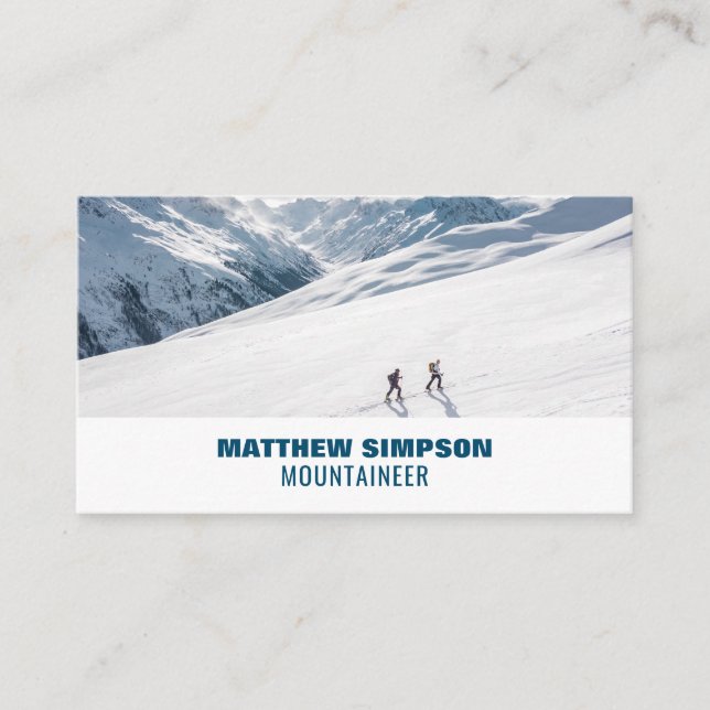 Alpine Mountaineers, Hiking and Climbing Business Card (Front)