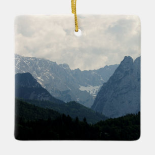 Alpine Mountains Country Nature Photo Ceramic Ornament
