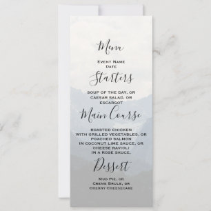 Alpine Mountains Country Nature Photo Wedding Menu Invitation