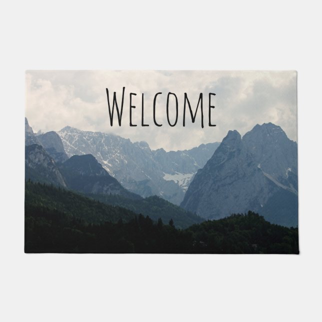 Alpine Mountains Country Nature Photo Welcome Doormat (Front)