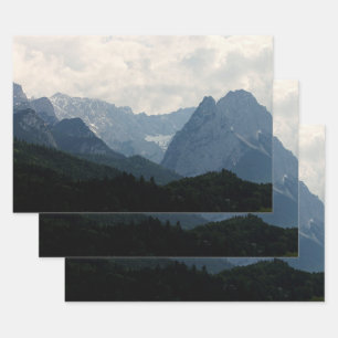Alpine Mountains Nature Photo Country Wrapping Paper Sheet