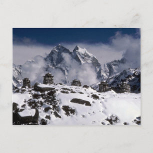 Alpine mountains, Nepal Winter Postcard