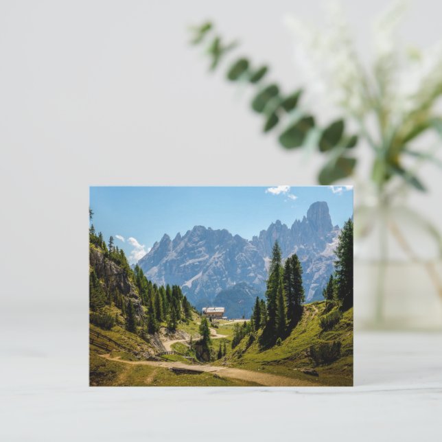 Alpine Mountains, scenic landscape, Postcard (Standing Front)