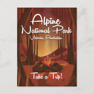 Alpine National Park, Australia Travel poster Postcard