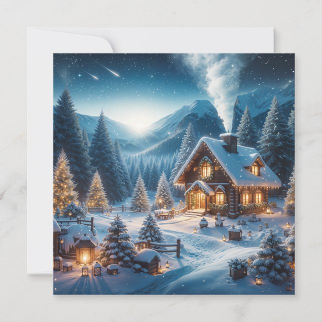 Alpine New Year's Eve Holiday Card (Front)