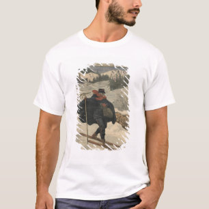 Alpine postmen using ski T-Shirt