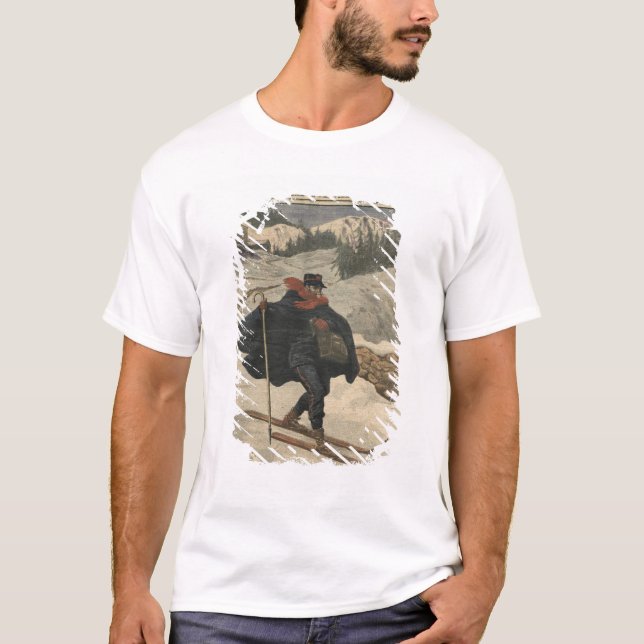 Alpine postmen using ski T-Shirt (Front)