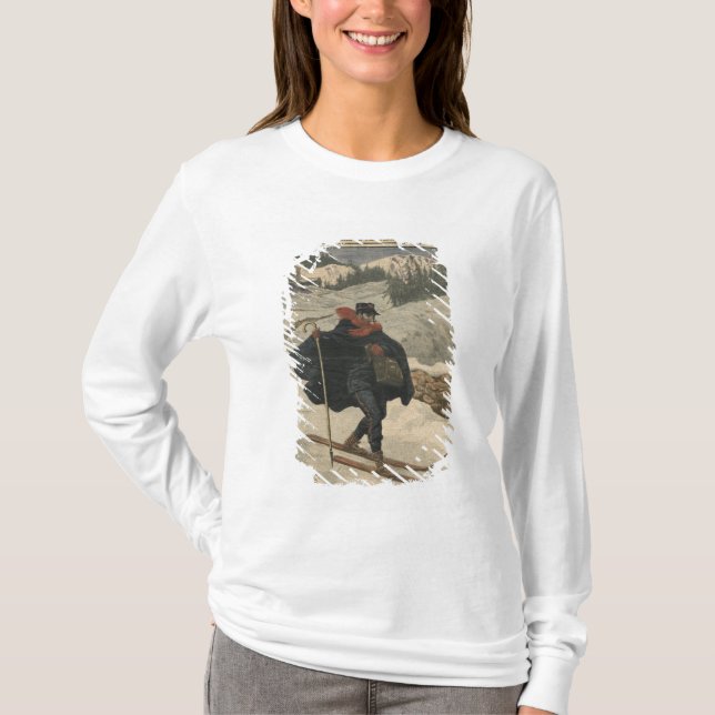 Alpine postmen using ski T-Shirt (Front)