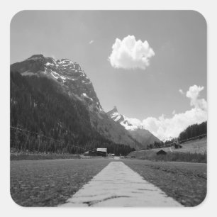 Alpine road square sticker