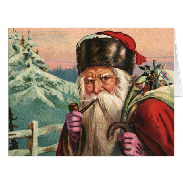 Alpine Santa Big Greeting Card (Front Horizontal)