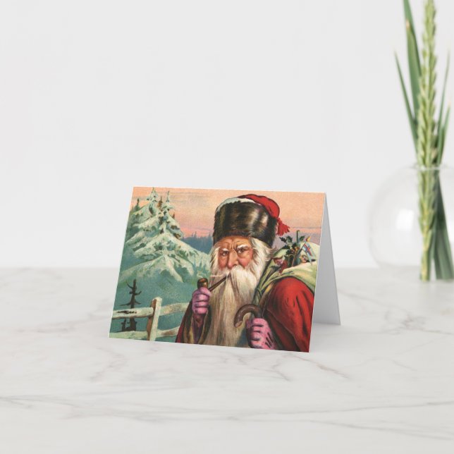 Alpine Santa Note Card (Front)