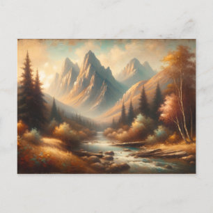 Alpine Serenity: Majestic Mountain Landscape Postcard