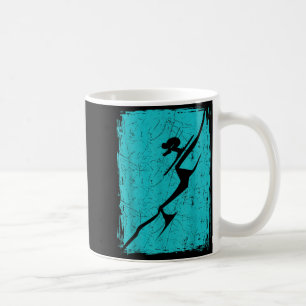Alpine ski distressed slope downhill skiing skier coffee mug