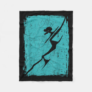 Alpine Ski Distressed Slope Downhill Skiing Skier Fleece Blanket