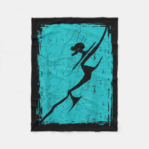 Alpine ski distressed slope downhill skiing skier fleece blanket