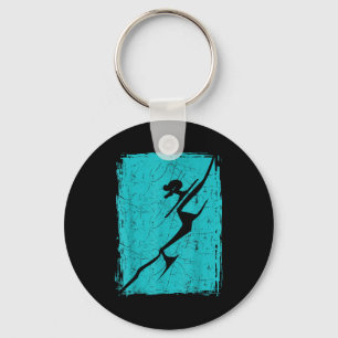 Alpine ski distressed slope downhill skiing skier key ring