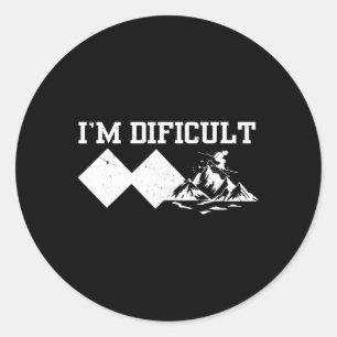 Alpine Ski Slope Downhill Skiing Skier Sport I'm D Classic Round Sticker