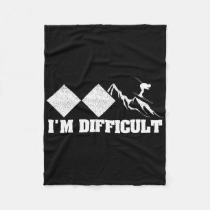 Alpine Ski Slope Downhill Skiing Skier Sport I'm D Fleece Blanket