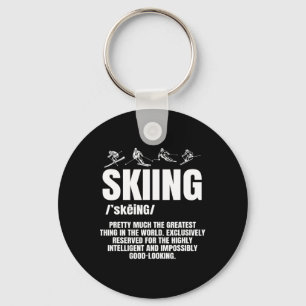 Alpine Ski Slope Downhill Skiing Skier Sports Grea Key Ring