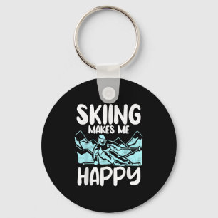Alpine Ski Slope Downhill Skiing Skier Sports Make Key Ring
