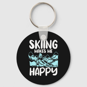 Alpine Ski Slope Downhill Skiing Skier Sports Make Key Ring