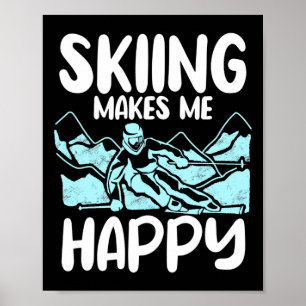 Alpine Ski Slope Downhill Skiing Skier Sports Make Poster