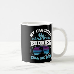 Alpine Ski Slope Skiing Dad Skier Snowboarder Fath Coffee Mug