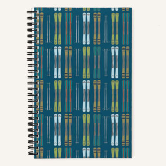 Alpine Ski Spiral Notbeook Notebook