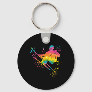 Alpine Skier Winter Sports Nordic Skiing _12 Key Ring