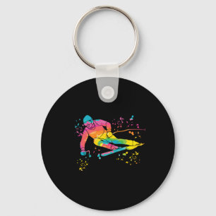 Alpine Skier Winter Sports Nordic Skiing _14 Key Ring