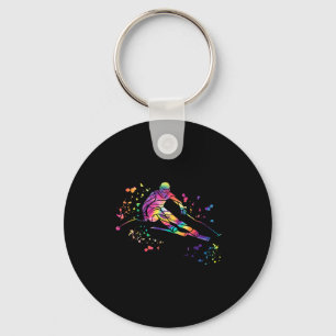 Alpine skier winter sports nordic skiing Alpine sk Key Ring