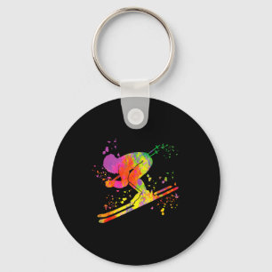 Alpine skier winter sports nordic skiing Alpine sk Key Ring